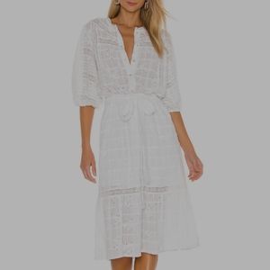 SANCTUARY Peninsula Heirloom White Midi Dress S